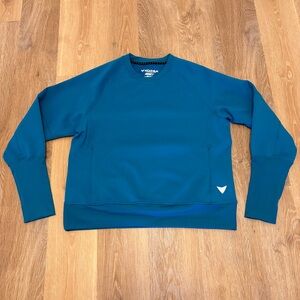 Korsa Running Pullover Crewneck Sweater Teal Size XL